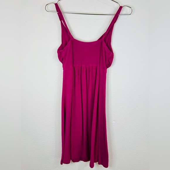 Edge Clothing Pink Sleeveless Mini Dress Twist Front Medium Stretchy & Stylish - Picture 8 of 9